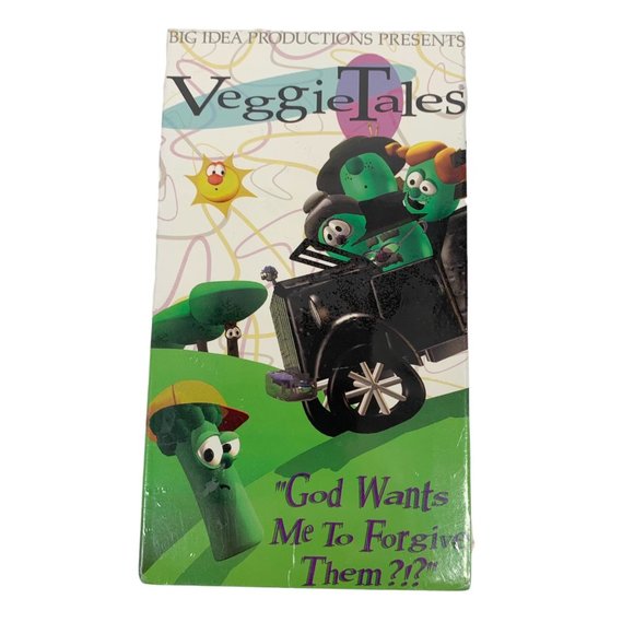 VeggieTales VHS God Wants Me to Forgive Them 1994 Tape Sealed Christian Family - Picture 1 of 9